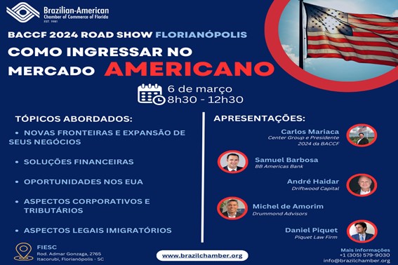Como ingressar no mercado americano - BACCF 2024 Roadshow