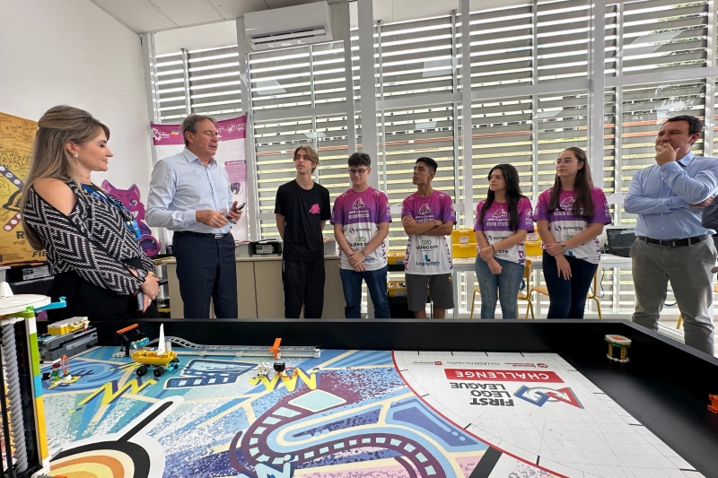 Visita à Escola SESI, em Criciúma (foto: Agência Novo Texto)